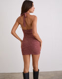 Image of Codiya Stud Mini Dress in Red Shimmer