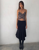 Image of Cojira Mesh Butterfly Top in Autumn Rose Print