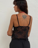 Image of Cojira Lace Butterfly Top in Black