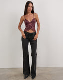 Image of Cojira Top in Mesh Tonal Paisley Plum