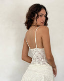 Image of Cojira Lace Butterfly Top in Ivory