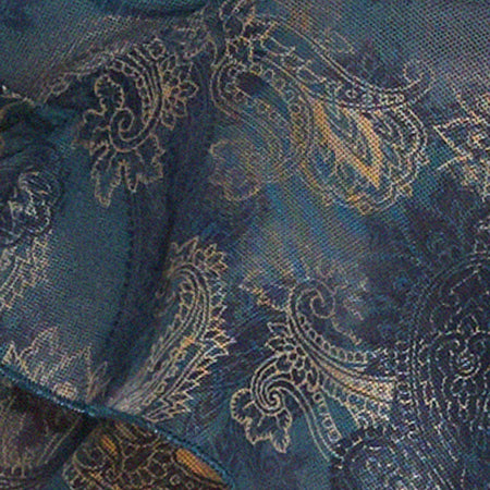 Cojira Mesh Butterfly Top in Tonal Blue Paisley