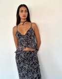 Image of Cojira Mesh Butterfly Top in Black Baroque Print