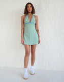 Image of Corla Mini Dress in Check Green