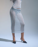 Image of Esra Midi Skirt in Silver Chain