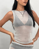 Image of Cosima Tank Top in Silver Chain