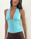 Image of Cosimo Halterneck Top in Aqua