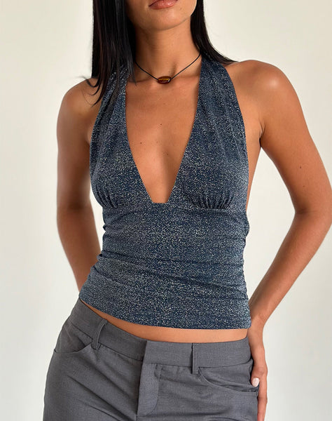 Image of Cosimo Halter Top in Midnight Shimmer