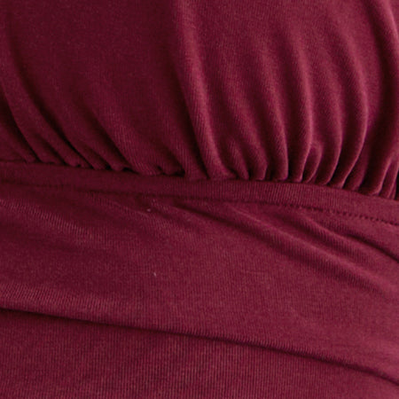 Cosimo Halterneck Top in Cupro Dark Red