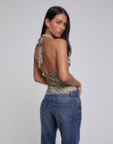 Image of Costra Top in Mesh Wild Animal Neutral