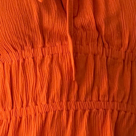 Cove Bandeau Top in Crinkle Orange