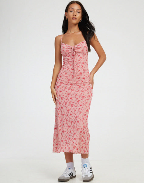 image of Coya Maxi Dress in Love Bloom Pink Flock