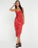 image of Coya Maxi Dress in Rose Petal Red