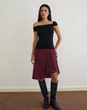 Image of Cuthbe One Shoulder Twist Top in Black