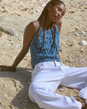 Image of Limu Crochet Top in Moonlight Blue