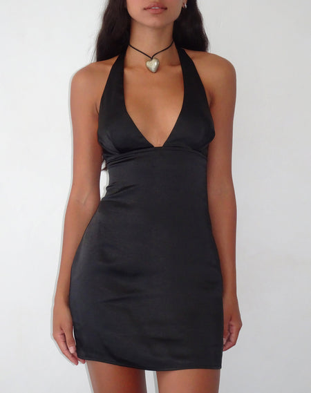 Coda Slip Dress in Satin Dark Olive