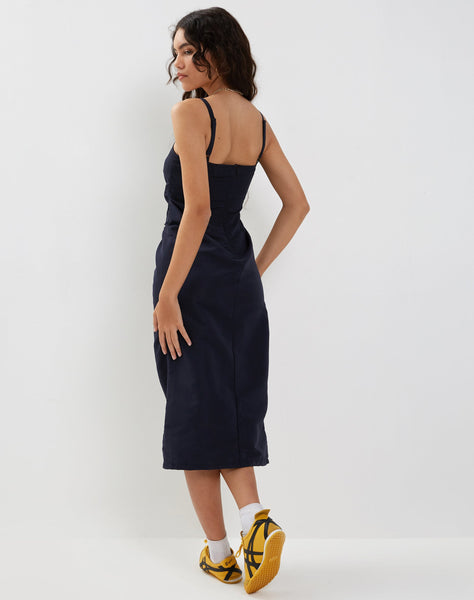 image of Daisha Midi Dress in Navy