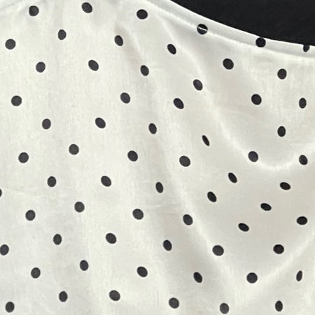 Dalinda Cami Top in Black and White Polka Dot Satin