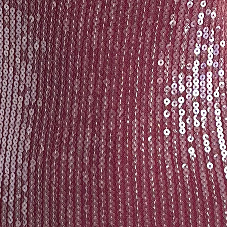 Damske Vest Top in Clear Sequin Maroon