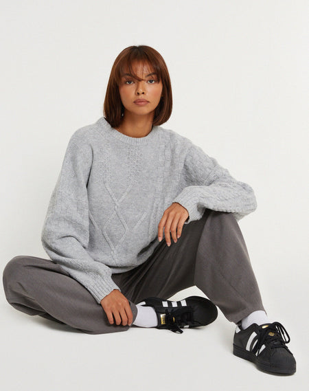 Mazie Jumper in Light Grey