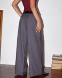 Image of Sagawa Tailored Trouser in Dark Grey Pinstripe