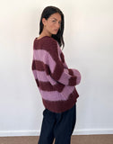 Image of Daren Jumper in Purple Stripe