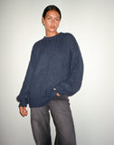 Image of Daren Oversized Knitted Jumper in Navy