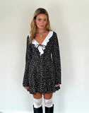 Image of Darira Long Sleeve Mini Dress in Ditsy Romance Black