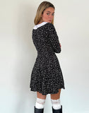 Image of Darira Long Sleeve Mini Dress in Ditsy Romance Black