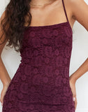 Image of Darsih Cami Maxi Dress in Paisley Lace Burgundy