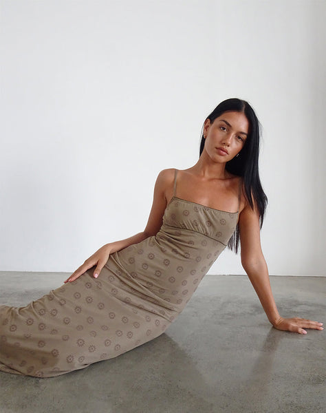 Image of Darsih Maxi Dress in Daisy Flock Light Brown