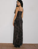 image of Darsih Maxi Dress in Flocked Rar Leopard