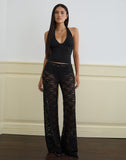 Image of Dasom Trouser in Floral Lace Black