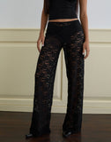 Image of Dasom Trouser in Floral Lace Black
