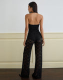 Image of Dasom Trouser in Floral Lace Black