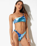 image of Farida Bikini Bottoms in Abstract Floral Blue