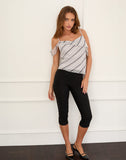 Image of Davila Cami Top in Diagonal Stripe Tonal Grey