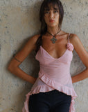 Image of Daytona Ruffle Top in Chiffon Pink