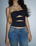 Image of Dayu Bandeau Crop Top in Black