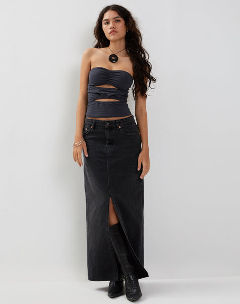 Image of Dayu Bandeau Crop Top in Ocean Storm