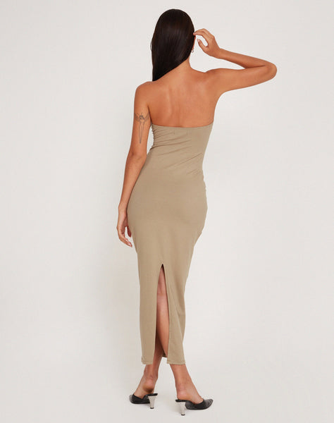 Image of Dayuna Bandeau Midi Dress in London Fog