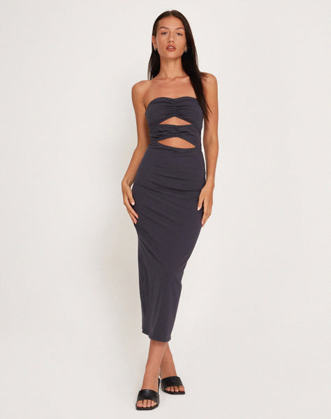 Image of Dayuna Bandeau Midi Dress in Ocean Storm