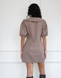 Image of Deja Dress in Mini Gingham Brown
