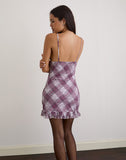 Image of Delos Ruffle Mini Dress in Country Check