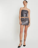 Image of Ina Mini Skirt in PU Snake Skin Tan