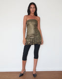 Image of Denaya Mini Puffball Dress in Metallic Gold