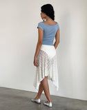 Image of Dendro Midi Skirt in Lace Ivory