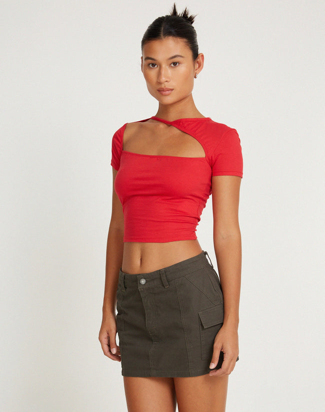 image of Desiree Top in Racing Red