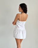 Image of Dhilla Mini Dress in White Poplin