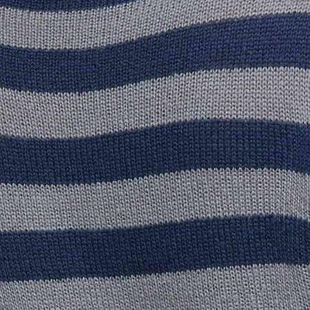 Dikara V Neck Jumper in Tonal Blue Stripe